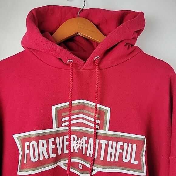 San Francisco 49ers Hoodie Mens 3XL Superbowl Quest For Six Forever Faithful - Picture 4 of 11